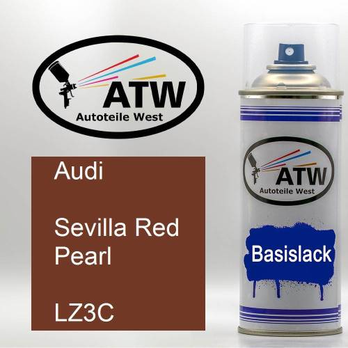 Audi, Sevilla Red Pearl, LZ3C: 400ml Sprühdose, von ATW Autoteile West.